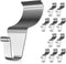 Vinyl Siding Hooks, Heavy-Duty Stainless Steel Hangers, Low Profile Siding Clips for Hanging Wreaths (Silver, 10 Pack)