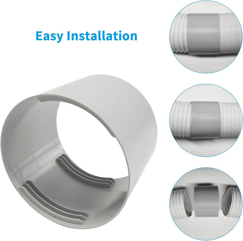 Qualward Air Conditioner Hose Extension Coupler, 5.9 Inches, Universal Portable AC Exhaust Vent Hose Connector
