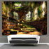 93x71inch Ine Ive Fantasy Trees Tapestry Vintage Library Wall Tapestries Fairytale Palace Bookshelf Sofa Reading Poster