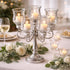 4E's Pack 6 (2.75" Novelty Clear Glass Votive Cups with Peg - of - Tulip Votive for Candelabra Candle Holder, Home