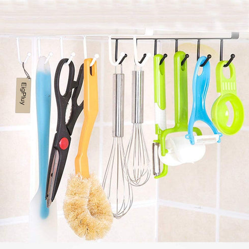 2pcs Mug Hooks, Black Storage Hooks for Cups, Wine Glasses, Kitchen Utensil Holder Under Cabinet