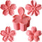 2-Inch Pastry/Cookie/Fondant Stamper, 4 Stamps Pink Cherry Blossom Shape Flower Hand Pressure Pastry Tool Set