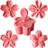 2-Inch Pastry/Cookie/Fondant Stamper, 4 Stamps Pink Cherry Blossom Shape Flower Hand Pressure Pastry Tool Set