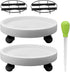 2Pack 12.4'' Plant Caddy with Wheels, Plant Stand Dolly for Heavy Planter,Wheeled