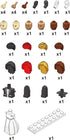 Brick'Em Young 8+ Nativity Bricks Bride & Groom Figurines - Building Brick Figures - Mix & Match Hair, Skin