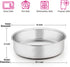 E-far 6 Inch Cake Pan Set of 3, Stainless Steel Round Smash Cake Baking Pans, Non-Toxic & Dishwasher Safe