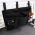 Bunk Bed Organizer, Bedside Storage Caddy, Hanging Pocket for Camp, Dorm Room, Hospital Bed Rail, Black