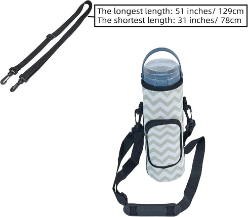 Portable Blender Storage Bag with Shoulder Strap for Ninja 18oz Blast Blender BC151 Series (Grey White)