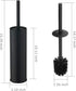2 BGL Stainless Steel Toilet Brush with Holder, Black Bristle Heads
