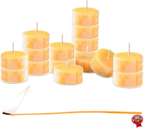 PURE PLANT HOME Honey Scented Beeswax Candles - 100% Pure Natural, 10 DRIPLESS Candles, Made in USA
