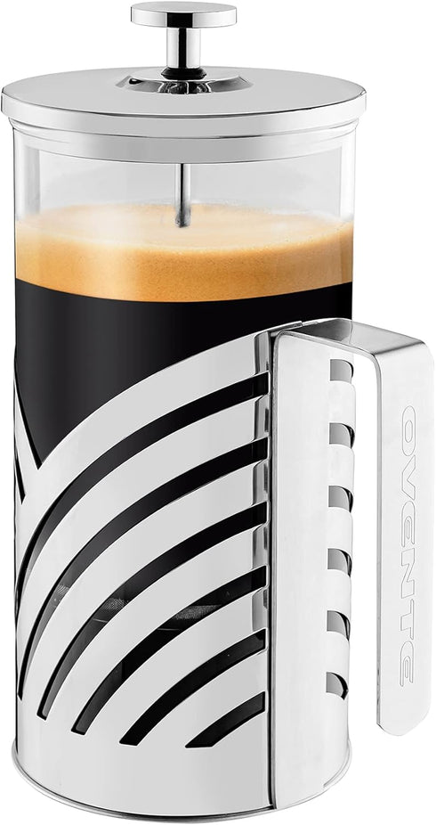 Ovente 34 Ounce French Press Coffee & Tea Maker, 4 Level Stainless Steel Filter System, Portable Pitcher