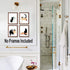 LHIUEM Black Cat Bathroom Decor, Funny Wall Art Set of 4, 8"X10", Unframed, Kitten Pictures
