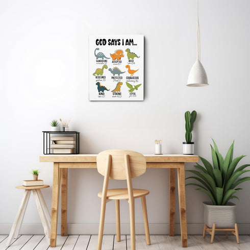 Ryeolo 12x16 Inches, Kids Dinosaur Canvas Prints Wall Art - Animal Prints Wall Art, Safari Nursery Decor, Baby Girl Boy