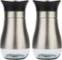 Evelyne 2-Piece Set Salt & Pepper Glass Shaker with Stainless Steel Cover and Tray