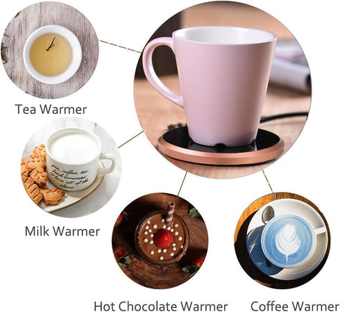 KRGMNHR 18Watt Coffee Mug Warmer - Auto Shut Off Cup Warmer for Home Office Desk Use, Electric Beverage Warmer Heating