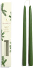 Thymes Frasier Fir 12" Taper Candle Set - Scented Candle with Crisp Siberian Fir, Cedarwood, Sandalwood Notes