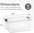Superio Clear Plastic Storage Bin with Lid, 11 Qt, Non-Toxic, BPA Free, Stackable Plastic Tote