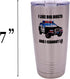 Rogue River Tactical Funny Police Officer Travel Tumbler Mug Cup, 20 Ounce with Lid, I Like Big Busts Thin Blue Line PD