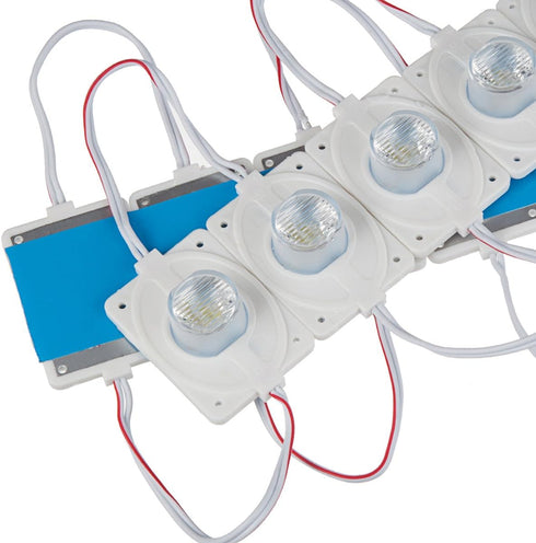 20PCS 3.0W 6500K White Edge Light 12V LED Modules with Lens for Waterproof Double Side Light Box
