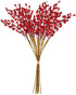 16 Pack GREENTIME Artificial Red Berry Stems Holly for Christmas Tree Decorations for New Year's Eve Decor, Holiday