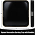 13"*13" Black Square Decorative Tray with Handles, Versatile Serving Tray for Coffee Table, Ottoman, Ideal for Serving
