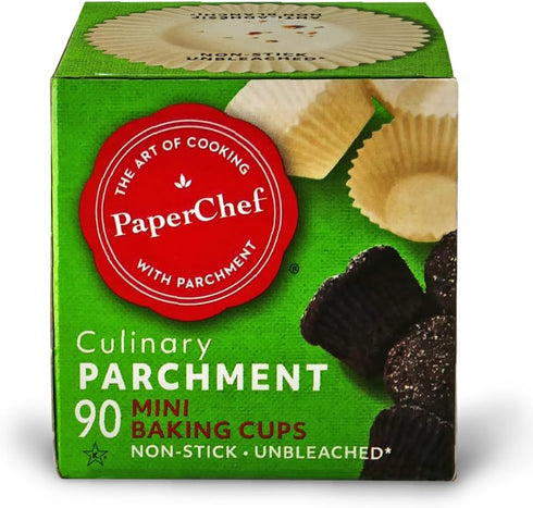 Mini Parchment Baking Cups, Easy Release, Non-Stick Paper, 90 Count