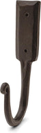 Kings County Tools Hand-Forged Iron Wall Hook - Large Size 6-1/2”, Rustic Look, Elegant Tapered Curl