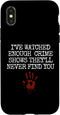 Funny Saying Case for iPhone X/XS - I've Watched Enough Crime Shows Joke for Women and Men