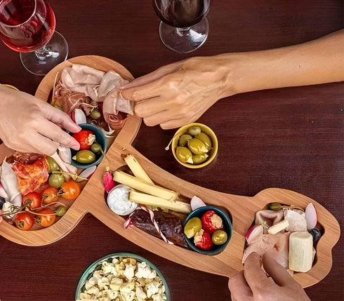 Funny Solid Wood Aperitif Board, Novelty Kitchen Charcuterie & Cheese Board, Large 10" Kitchen Gifts