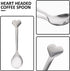 12pcs Silverware Coffee Spoon Set, Heart Shaped Stainless Steel Dessert Spoons for Ice Cream, Tea, Valentines Day