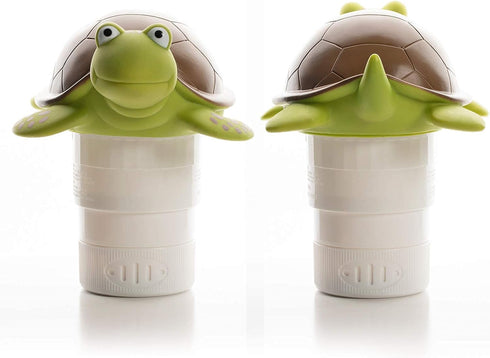 XY-WQ Floating Pool Chlorine Dispenser (Turtle) - Fits 1 and 3 Inch Tablets for Pools, Hot Tub, Spa