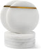 Koville White Marble Coasters Set of 6 for Coffee Table, 3.9" Inches