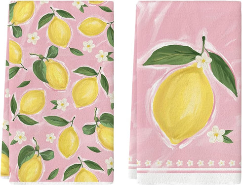 Artoid Mode Sunflower Bee Hello Sunshine Dot Summer Kitchen Towels Dish Towels,