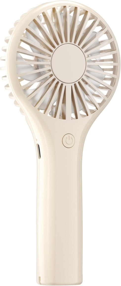 Handheld Fan - Portable Mini Fan with 3 Speeds, USB Rechargeable for Travel and Outdoor Use (Beige)