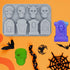 Halloween Chocolate Mold Silicone, 2pcs Skull and Tombstone Cavity Candy Gummy Mold for Baking Desserts