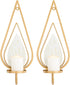 Set 2 ZOOYOO Gold Wall Sconce Candle Holders of - Metal Raindrop Hanging Iron Candle Sconces for Home Decor, Bedroom