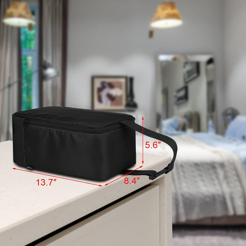Beautyflier Portable Travel Steamer Bag for Conair Clothes Steamer, Handheld Steamer Holder with Strap (Black)