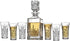 Godinger Mini Whiskey Decanter and Shot Glasses Barware Set - 10oz Decanter for Scotch, Wine or Vodka - Dublin