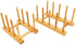2 Pcs Household Kitchen Natural Bamboo Drain Dish Rack, Multifunctional Cup and Book Storage Rack, 8"(L) x 4.5"(W) x