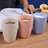 NeschToy 12oz Small Drinking Tumblers, Set of 5 Unbreakable Wheat Straw Cups for Camping Party, Reusable Water Glasses