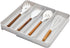iDesign Eco Recycled Plastic Expandable Utensil Drawer Organizer Tray, Gray