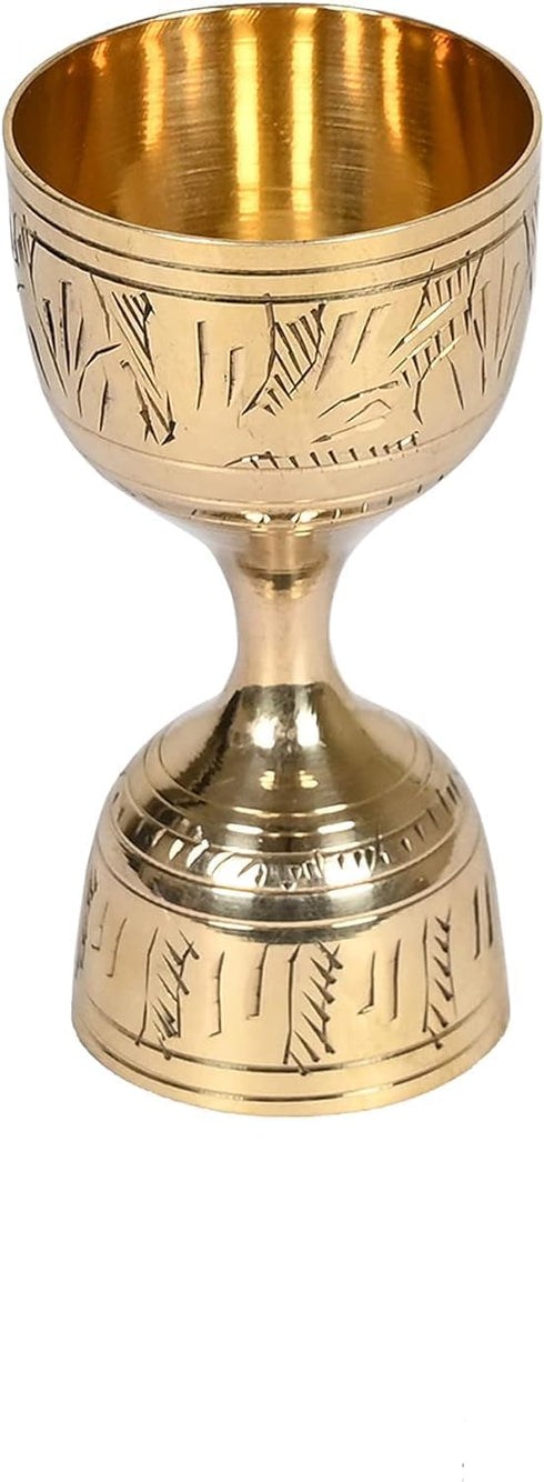Engraved Brass Jigger Shot Glass - 30/60 ml Peg Measure