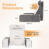 21" 60 Vekkia Reading Pillow for Sitting in Bed Ergonomic Wedge Back Pillow, XL Side Pockets, Support Chair for TV