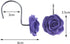 12 PCS Decorative Anti Rust Shower Curtain Hooks, Rose Design Shower Curtain Rings (Purple)