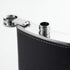 Stainless Steel American Flag Flask, 8oz Soft Touch Cover Liquor Flasks, Leak Proof Black PU Leather