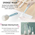 AKOAK Sponge Cleaning Brush 1 Pack, Plastic Handle Baby Bottle Brush, 360 Degree Rotation, Light Blue Household