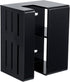 MyGift Premium Black Acrylic Wall Mounted Hair Styling Tools Holder, 2 Slots Salon Organizer Rack