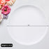13 Round White Decorative Serving Tray with Handles, Versatile Ottoman Tray for Coffee Table, Entertaining, Outdoor