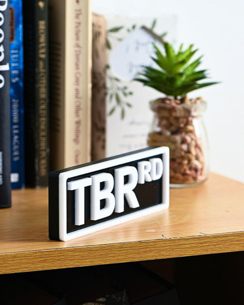 Spelable 3D TBRRD-2/6) Library Street Sign, Bookshelf Library Sign, Book Nook decor, Bookshelf Accessories, Book Lovers