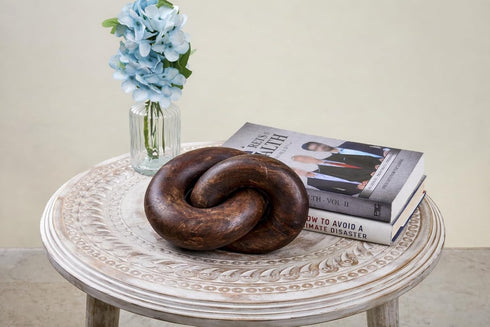 Knot Coffee Table Home Console Table Decor Items Book Shelf Decor Accents Living Room Wood Knot Decor Chain Link Decor